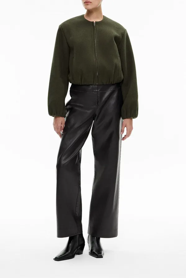 Fur Puff-Sleeve Jacket