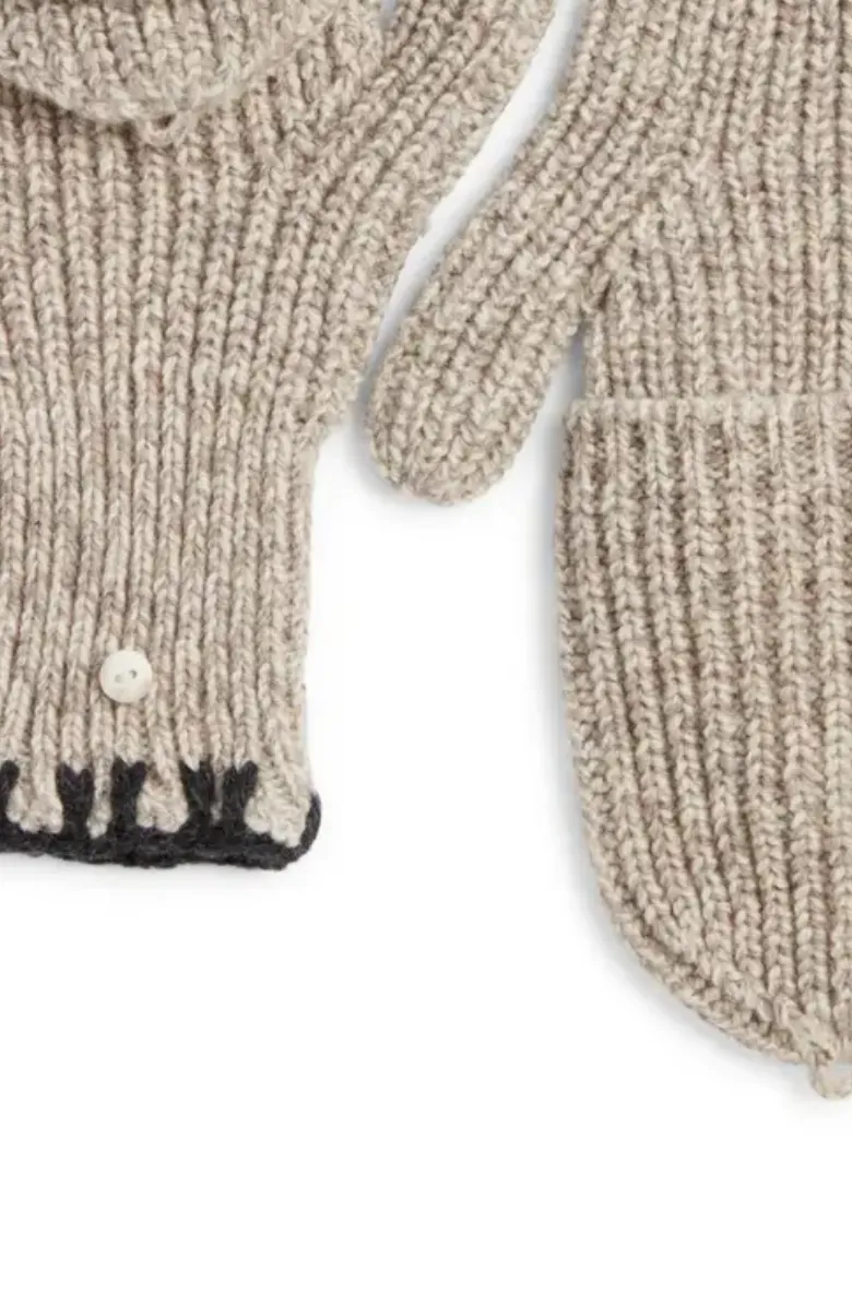 Wool Blend Foldover Mittens