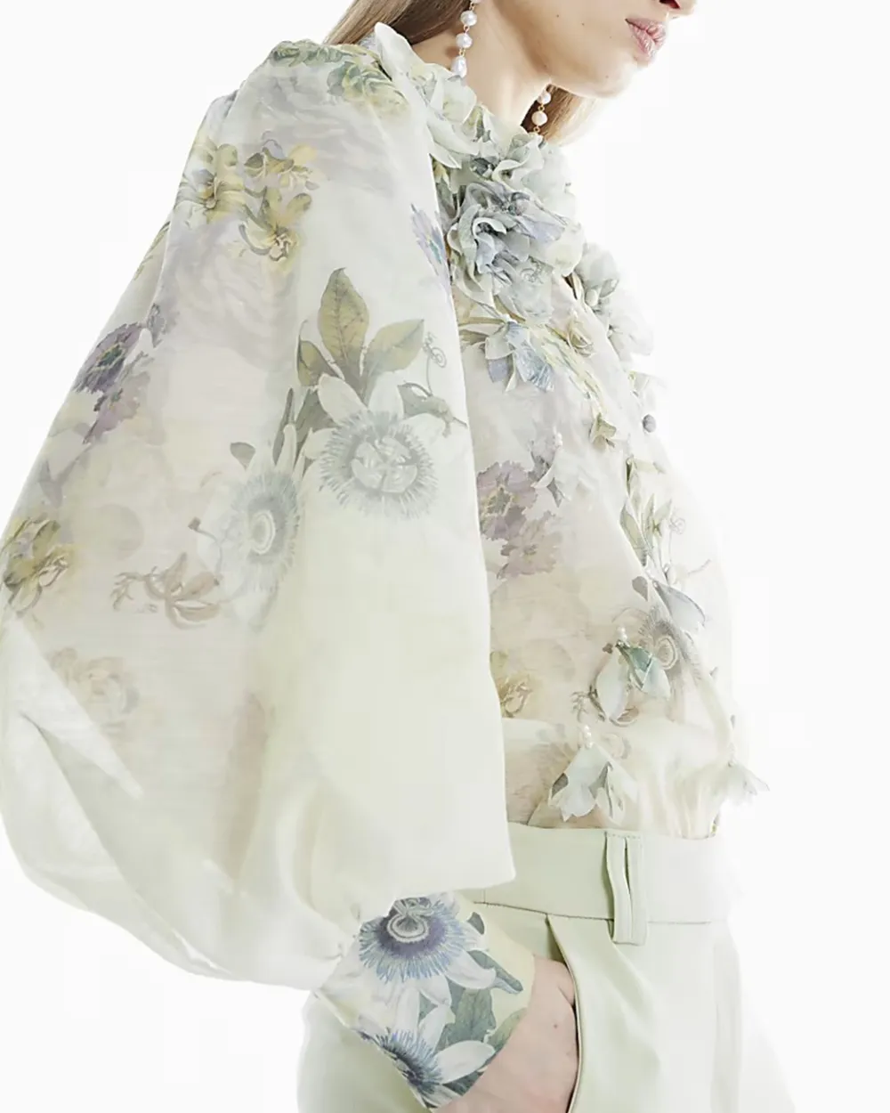 Green High Fashion Floral Shirts