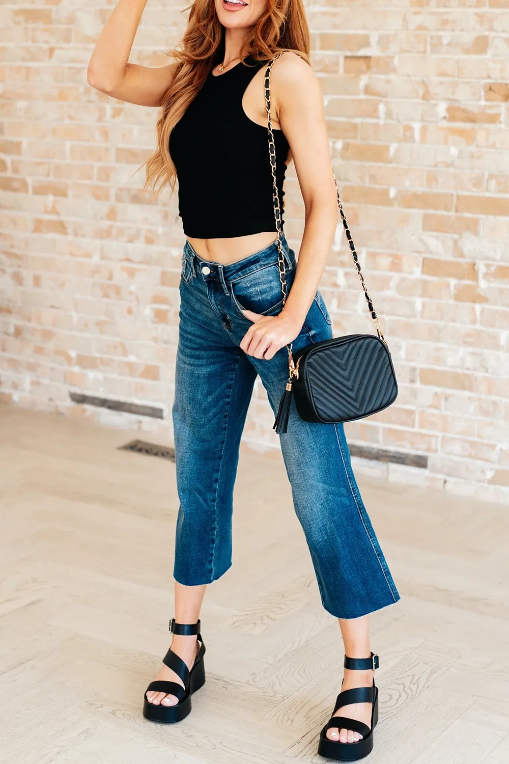 Basic Versatile Simple Daily Black Tank Tops