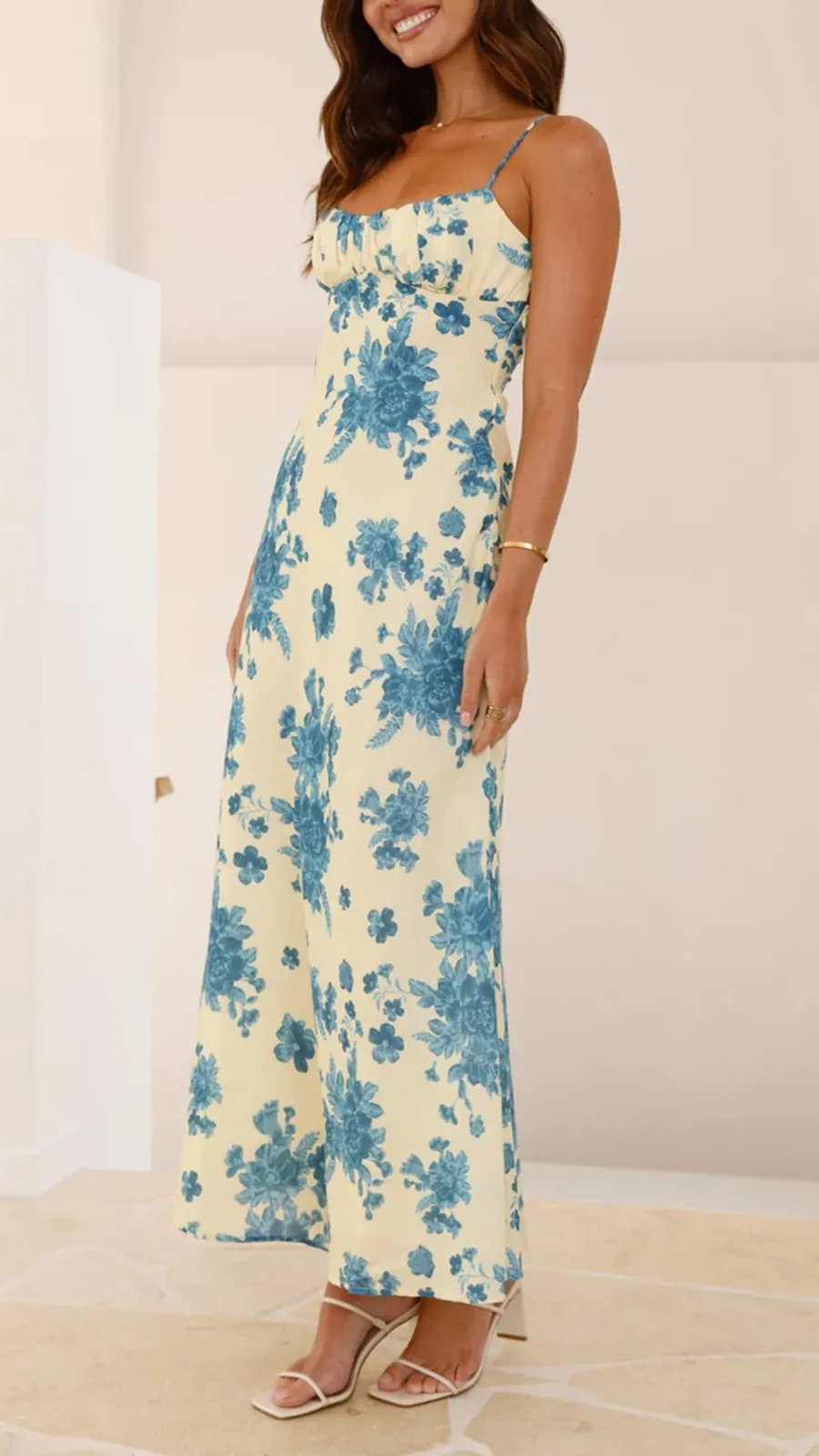 Floral Strap Midi Dress