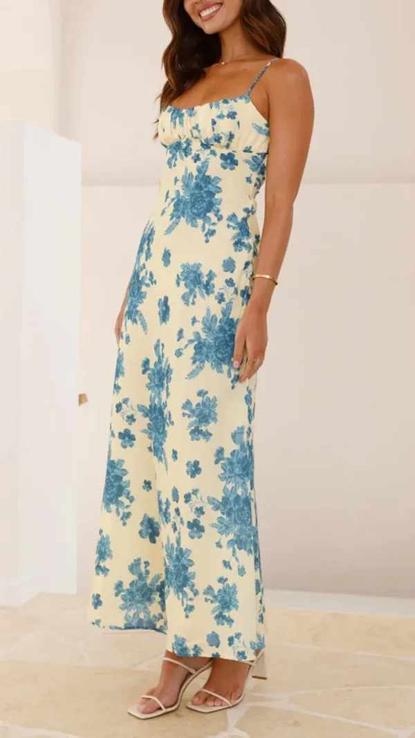 Floral Strap Midi Dress