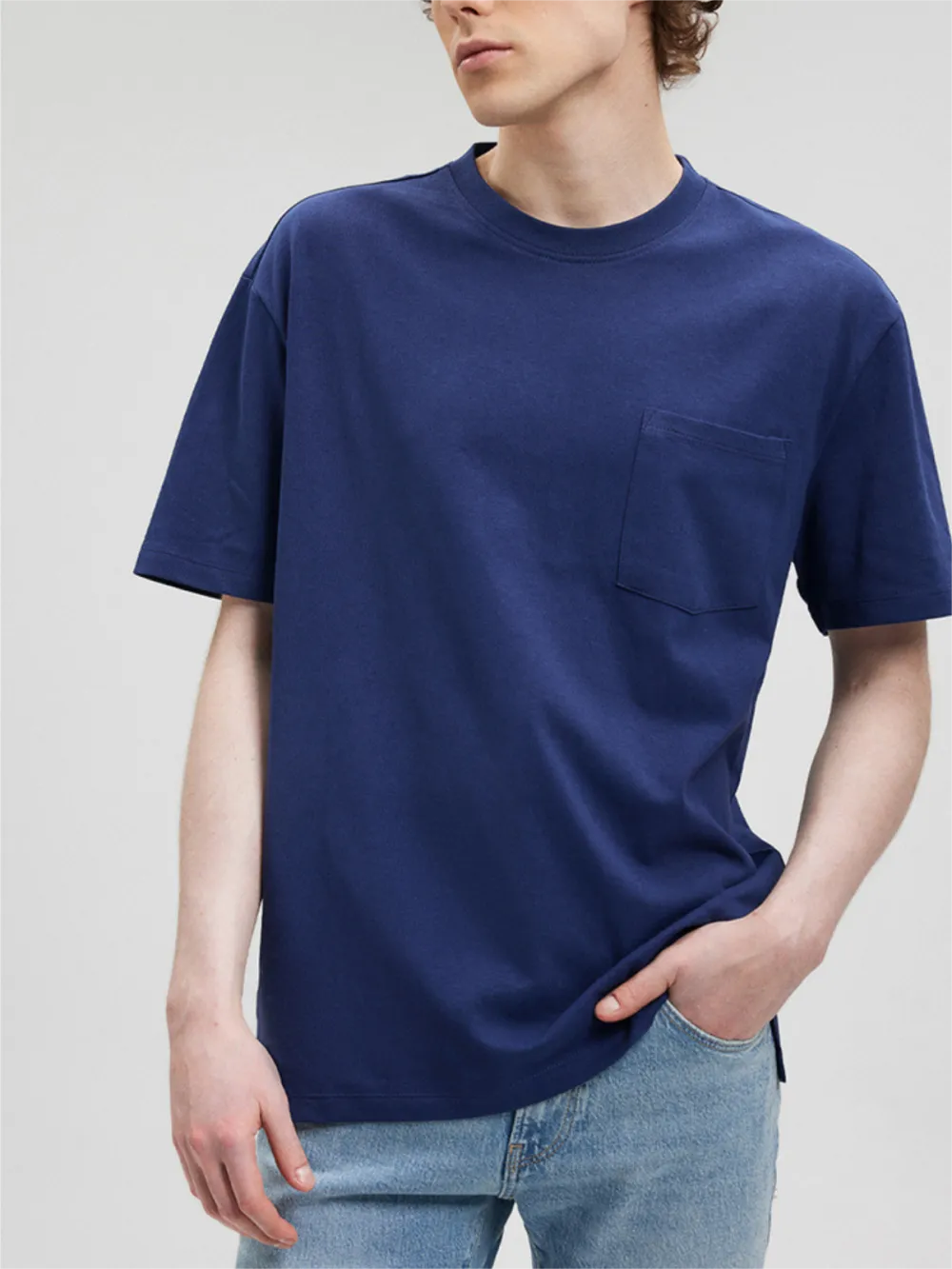 Blue Short - Sleeve Pocket Tee