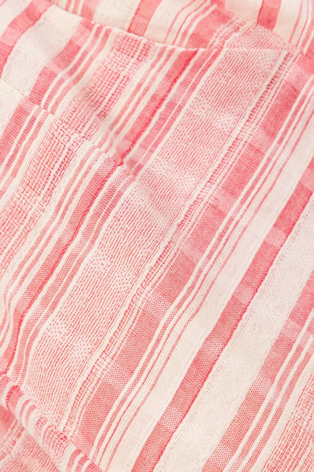 Pink Striped Mini Skirt