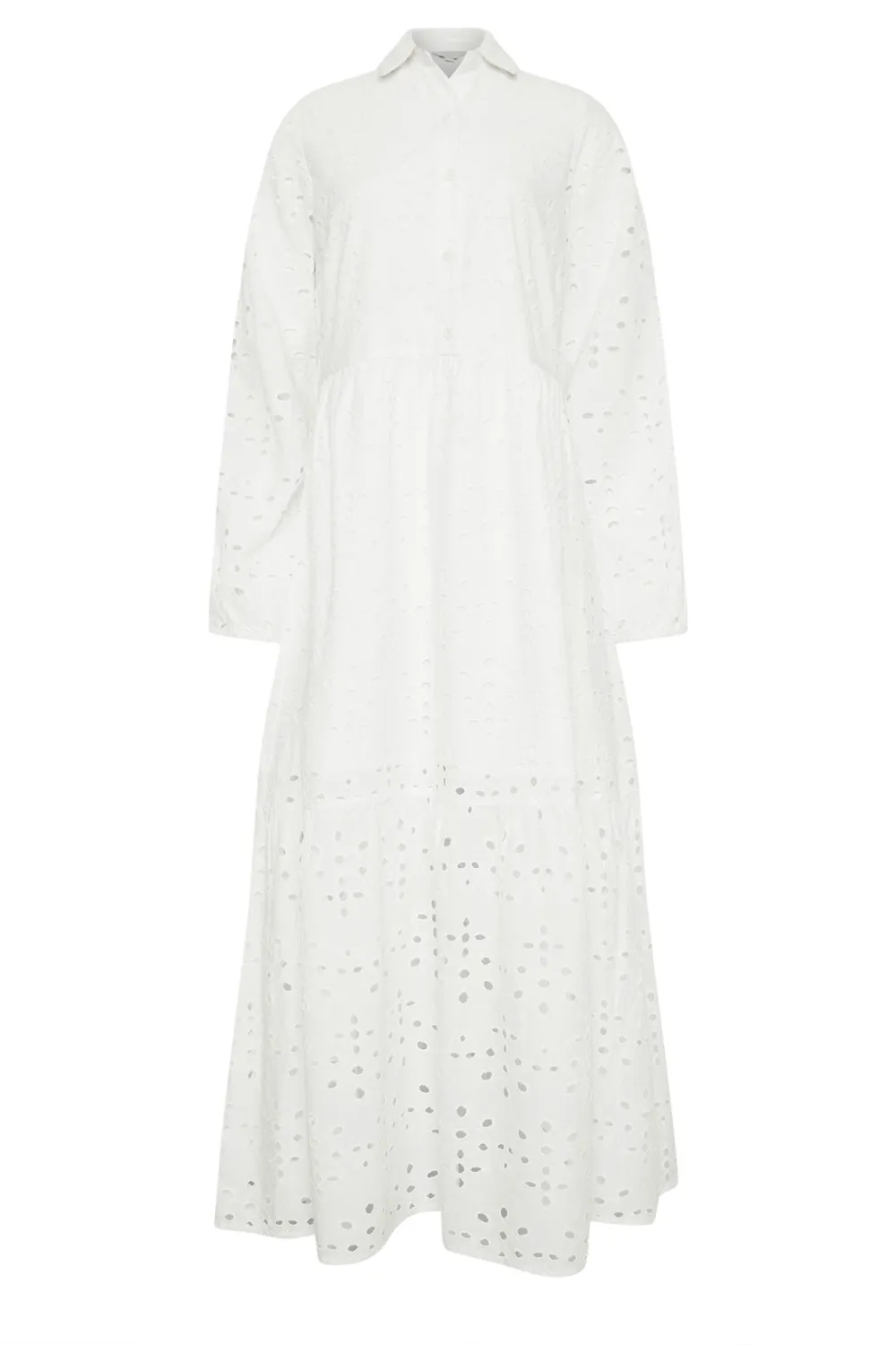 White Casual Style Maxi Shirt Dress