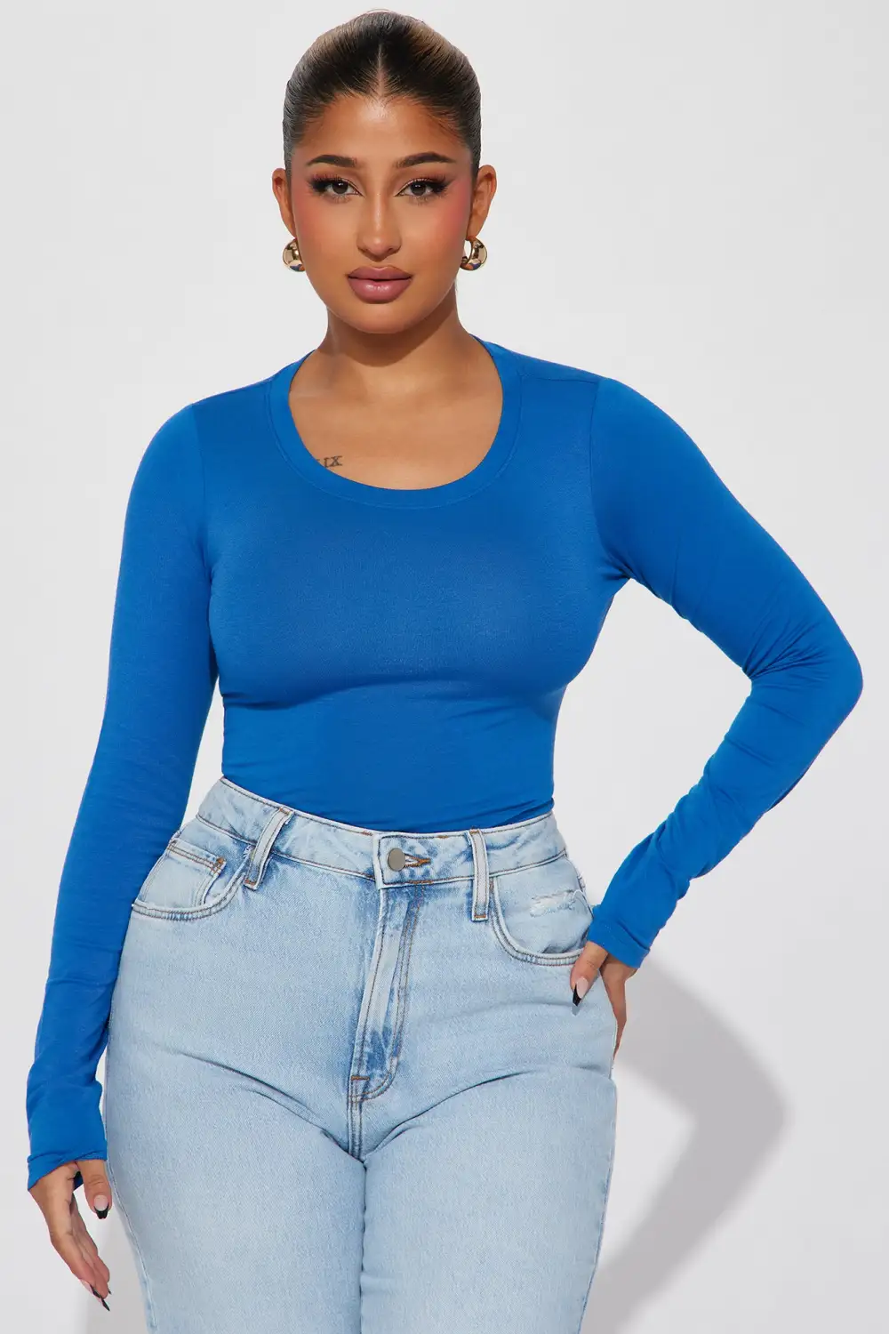 Julia Long Sleeve Top - Blue Star