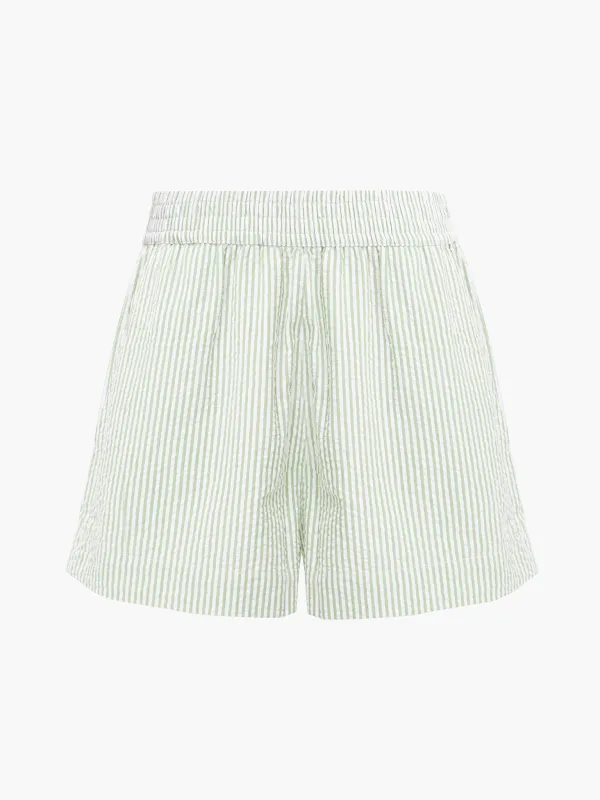 Casual Comfort High Waist Striped Shorts