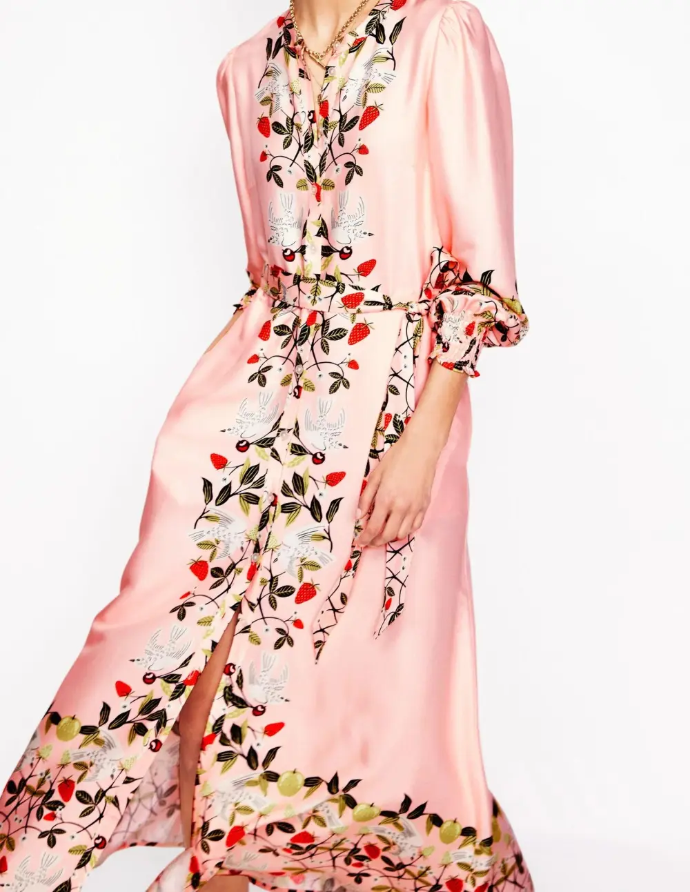 Collarless Shirt Dress