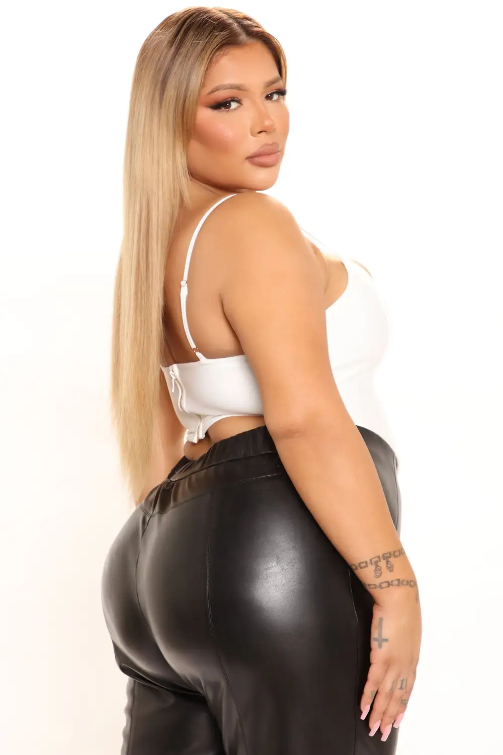 Yours Truly Bandage Corset Top - White