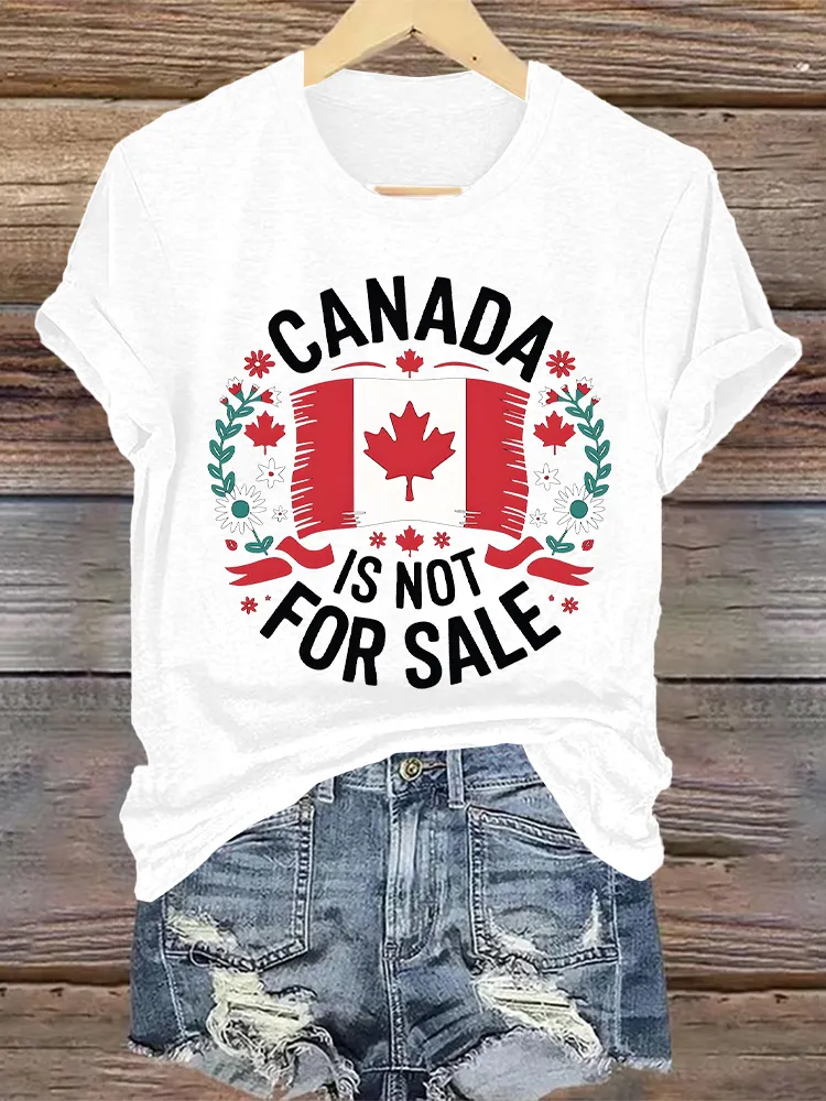 Women'S Canada Is Not For Sale Round-Neck Short-Sleeved T-Shirt