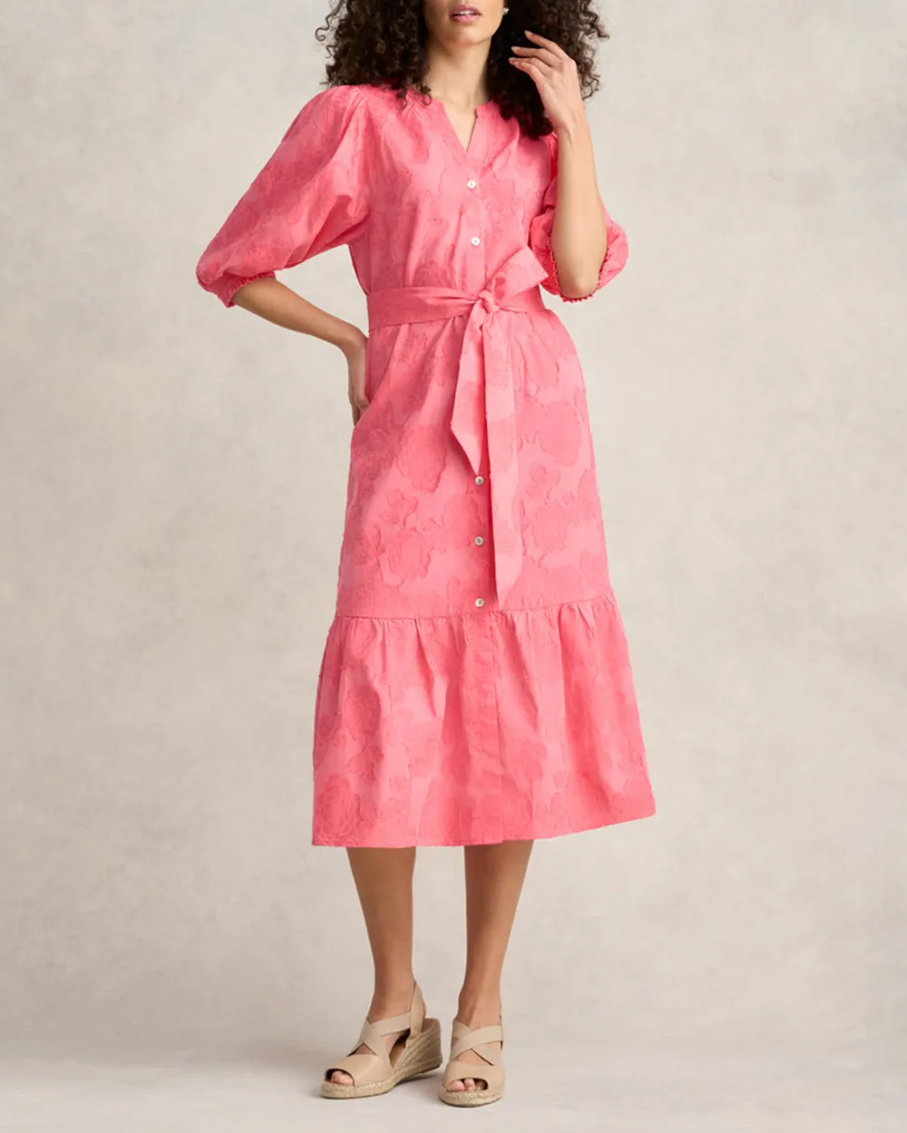 Smock Detail Cotton Dress