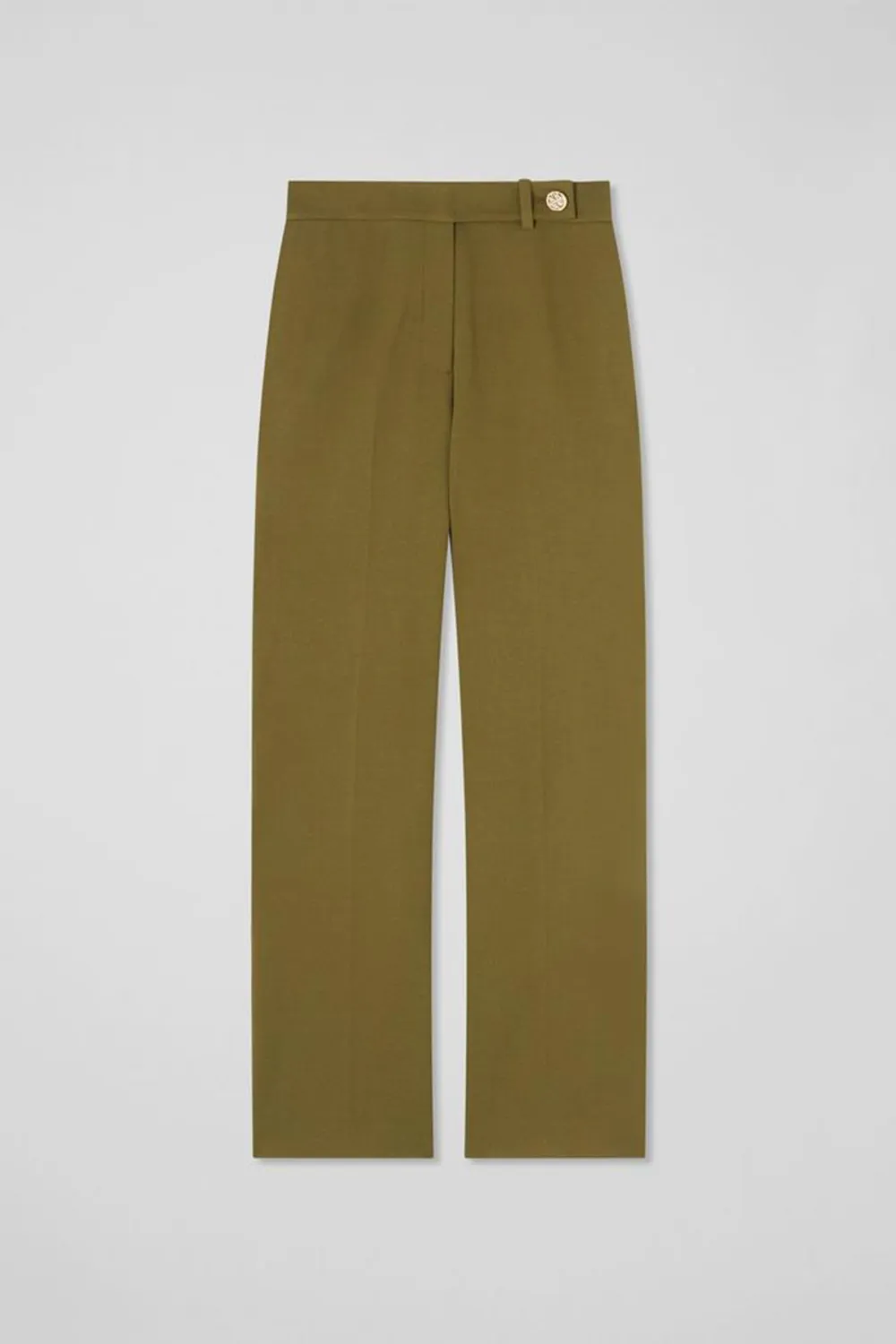 Olive Green High Waist Wide Leg Trousers