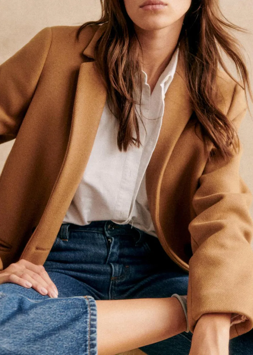 Mid-Length Solid Color Coat