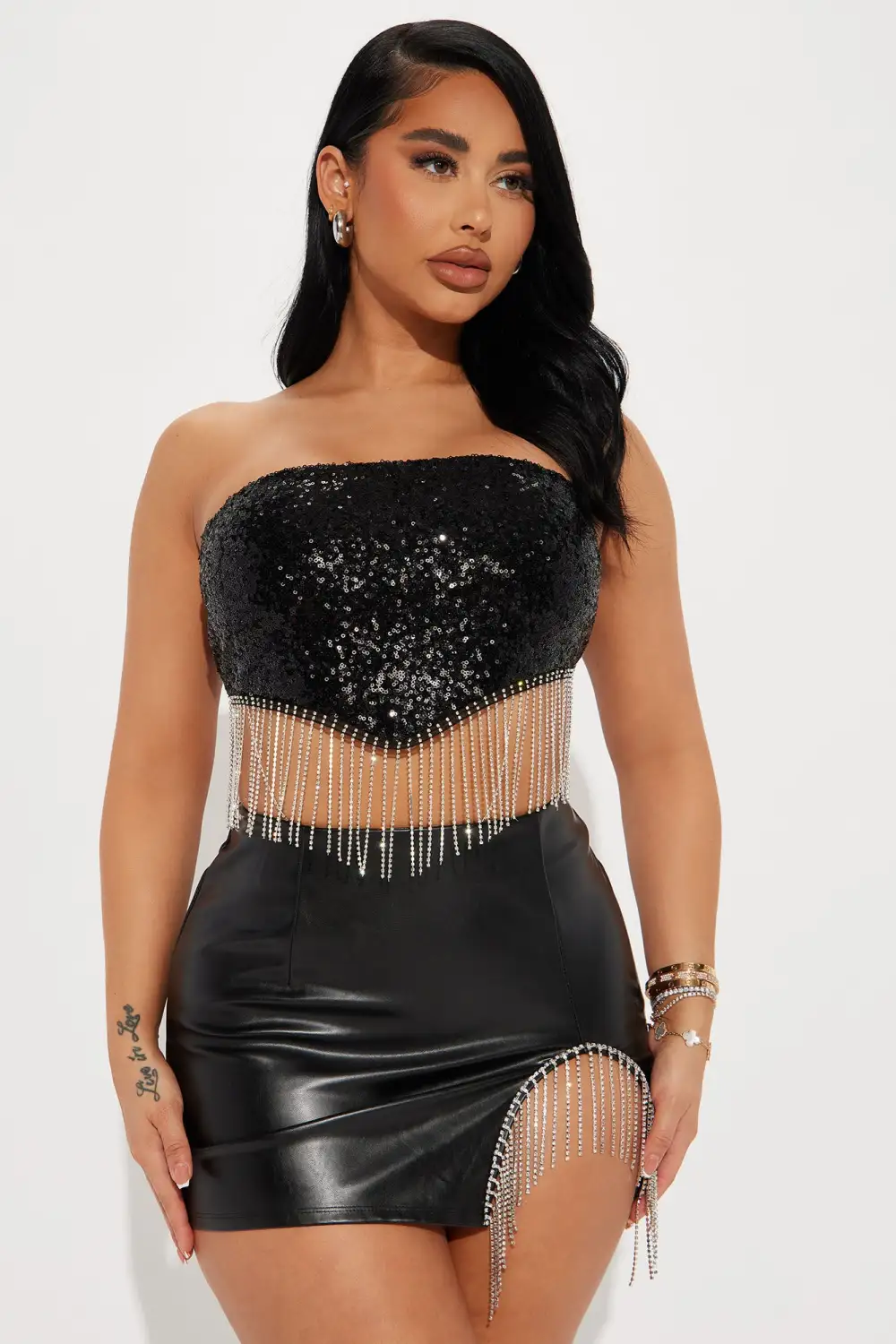 Fabulous Days Sequin Top - Black