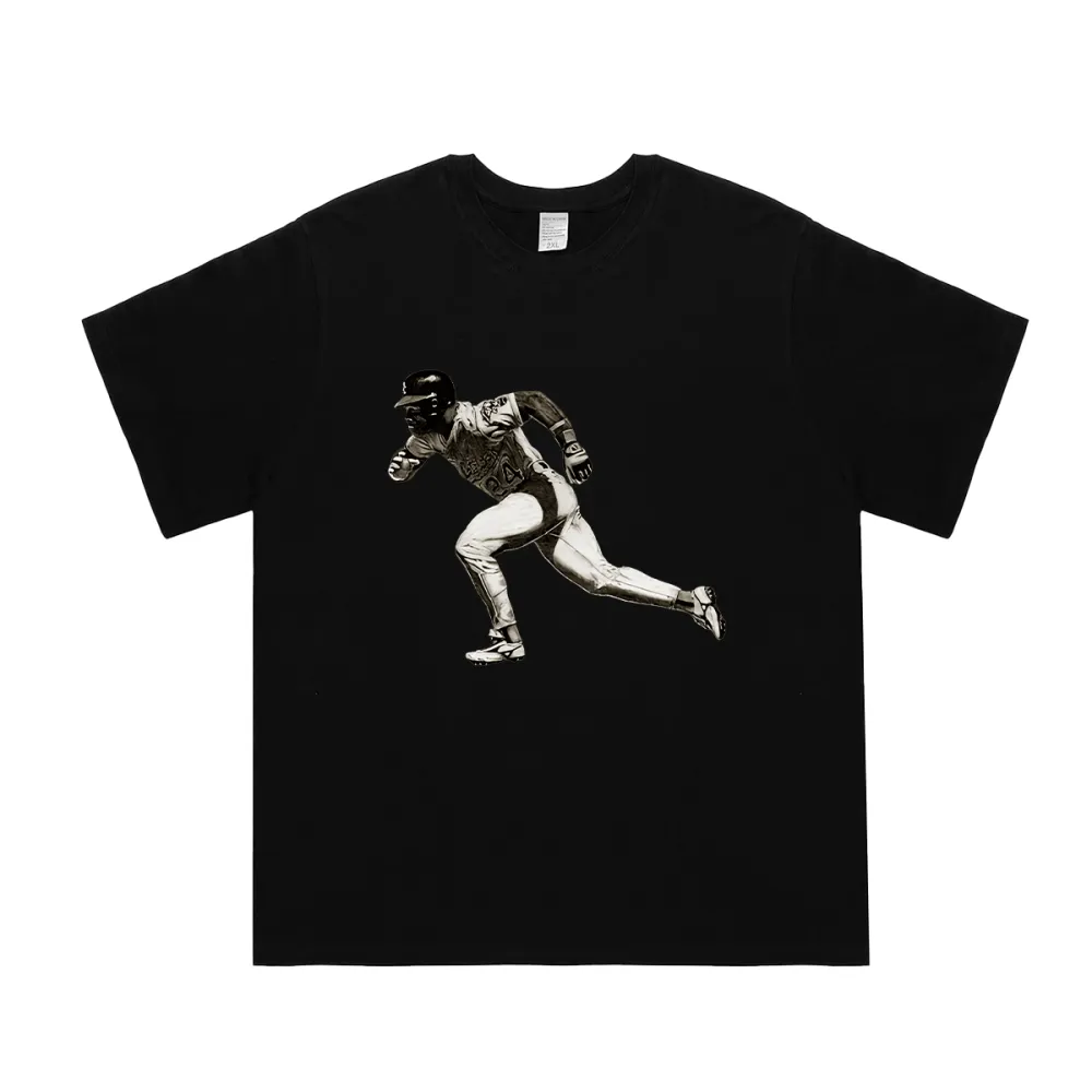 Rickey Football Print Round Neck Short Sleeve T-Shirt