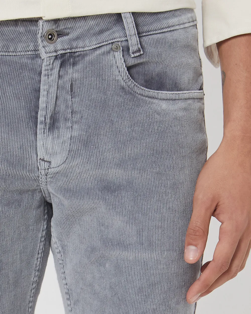 Classic Versatile Slim-Fit Straight-Leg Grey Trousers