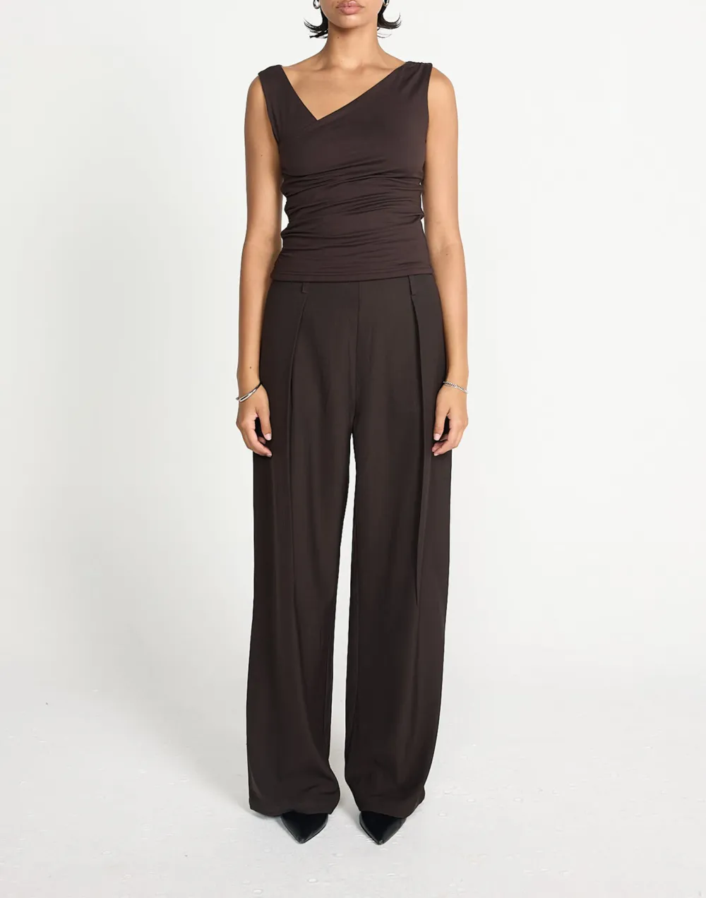 Designer Asymmetrical Neckline Women's Vest