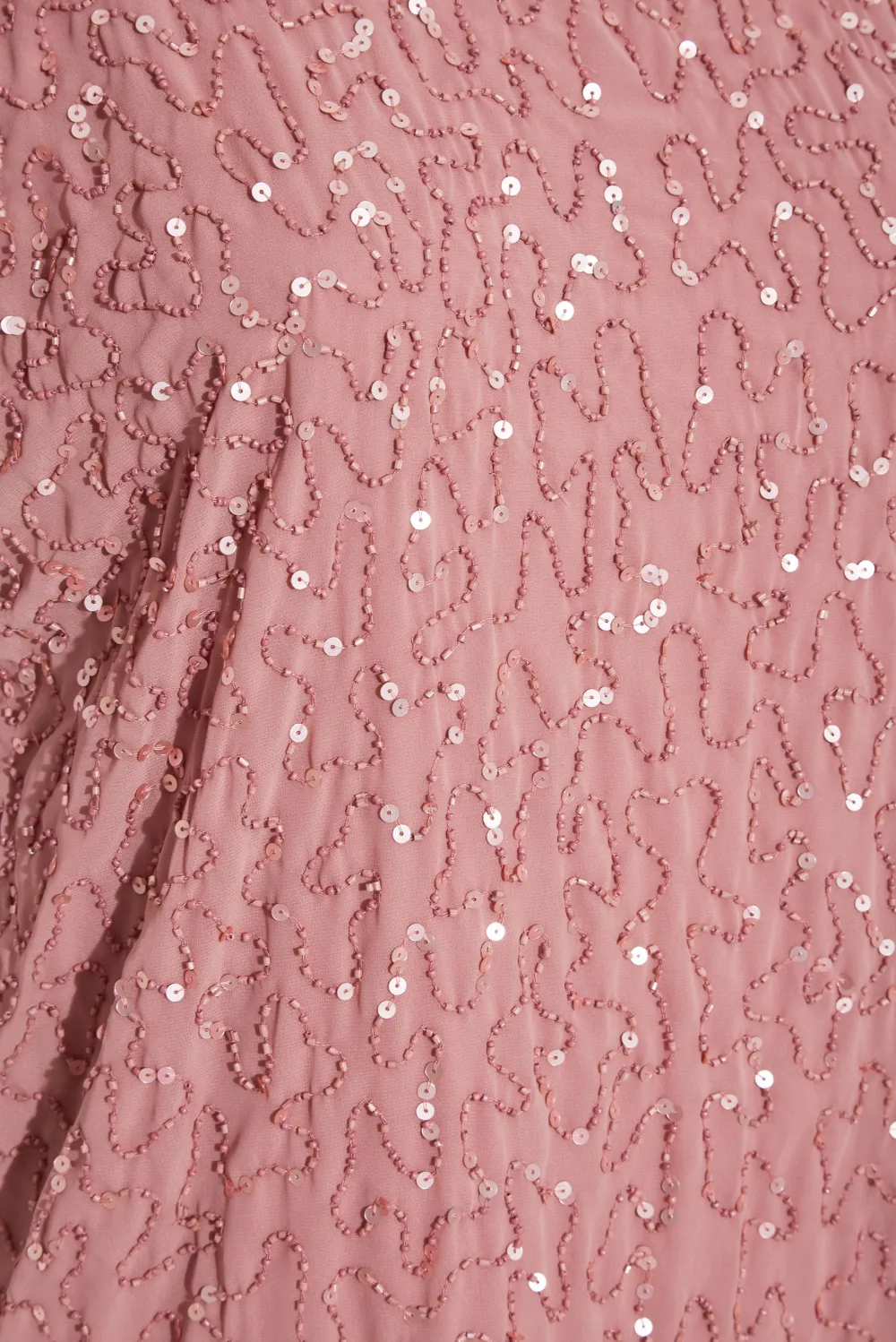 LUXE Curve Light Blue Sequin Hand Embellished Cape Dress