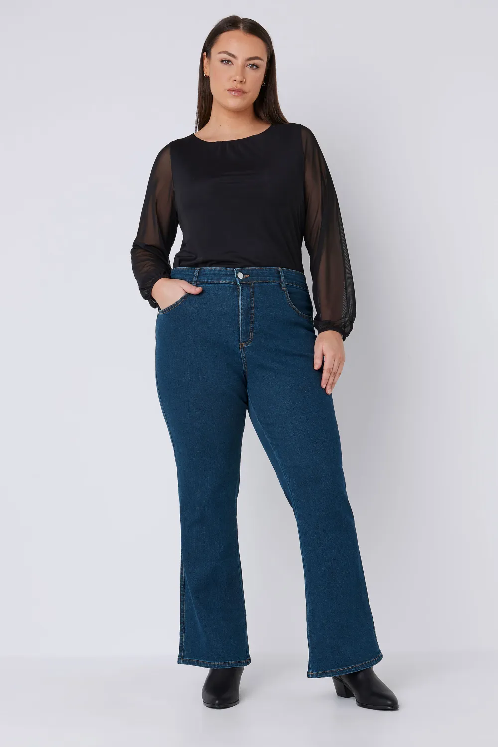 EVANS Curve Fit Indigo Bootcut Jeans