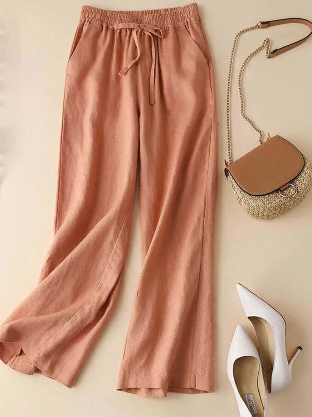 Women's Loose Cotton And Linen Casual Leggings