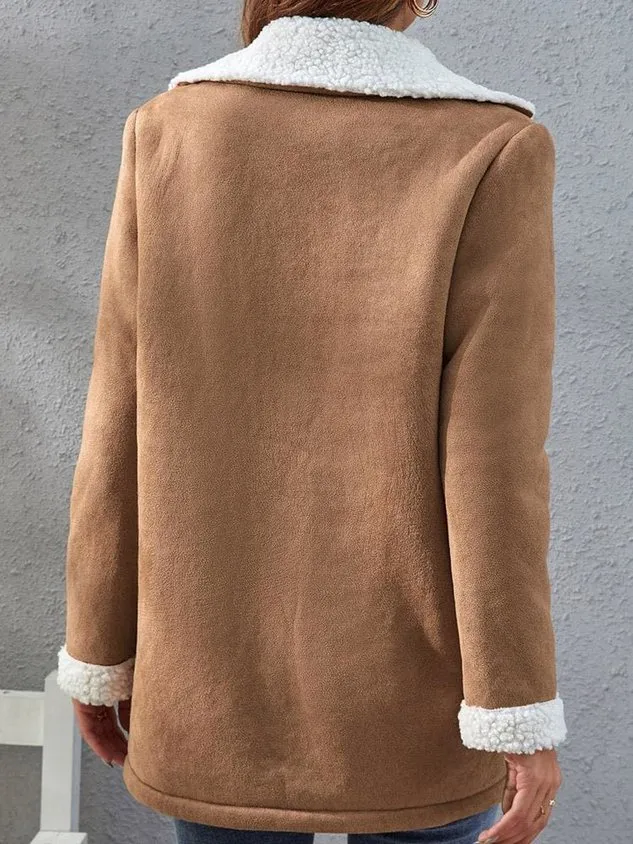 Suede Others Casual Teddy Jacket