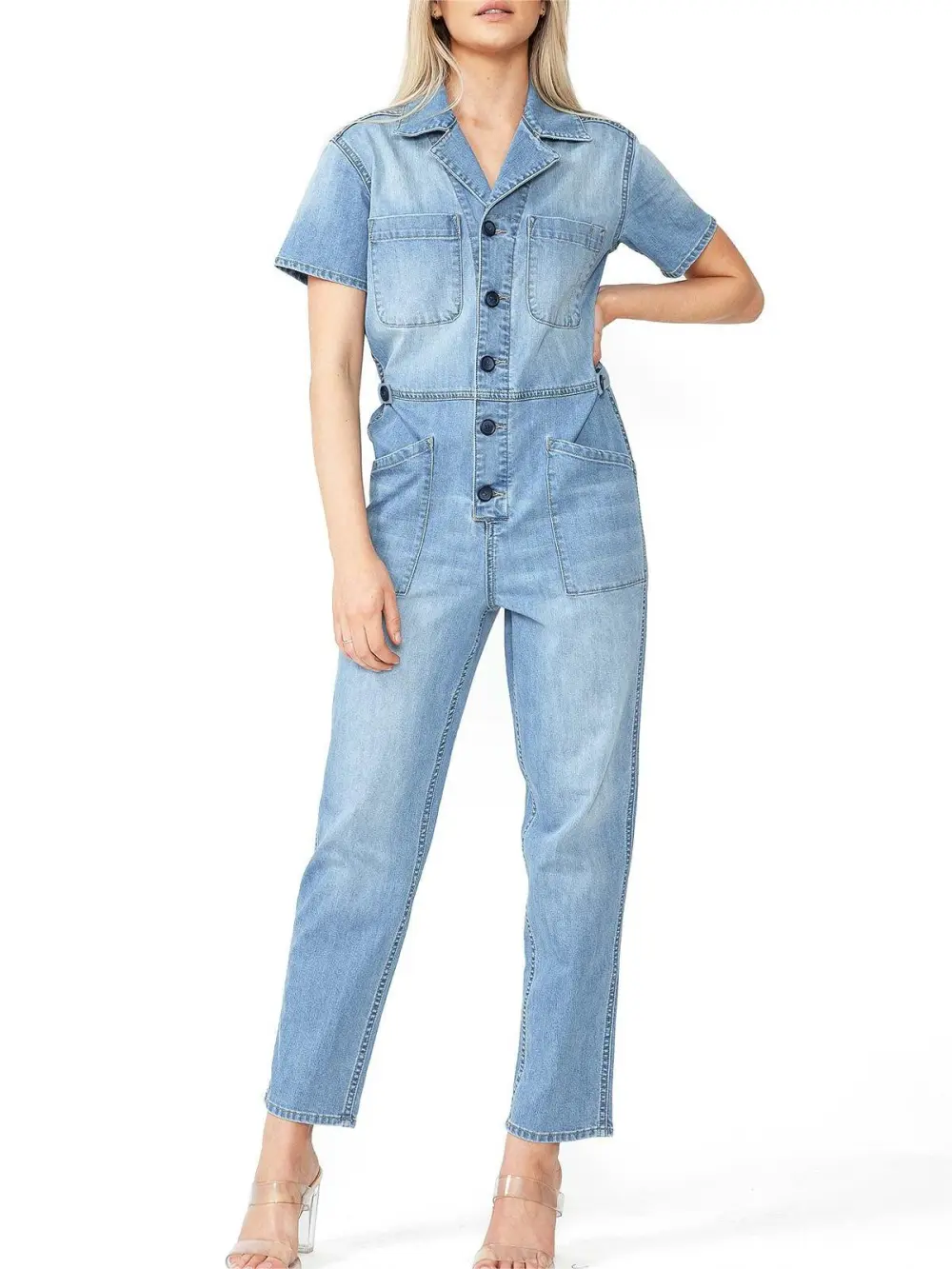 Refined Blue Denim Jumpsuit
