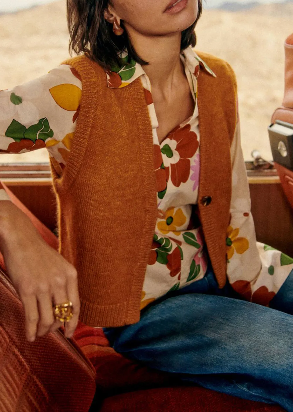 Solid Wool Cardigan Jacket