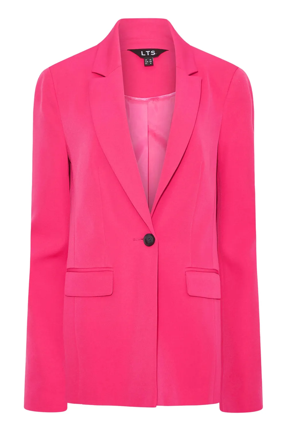 LTS Tall Dark Pink Scuba Crepe Blazer