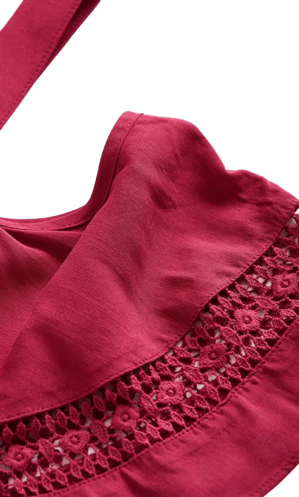 Evans Red Trim Cold Shoulder Flutter Mini Dress