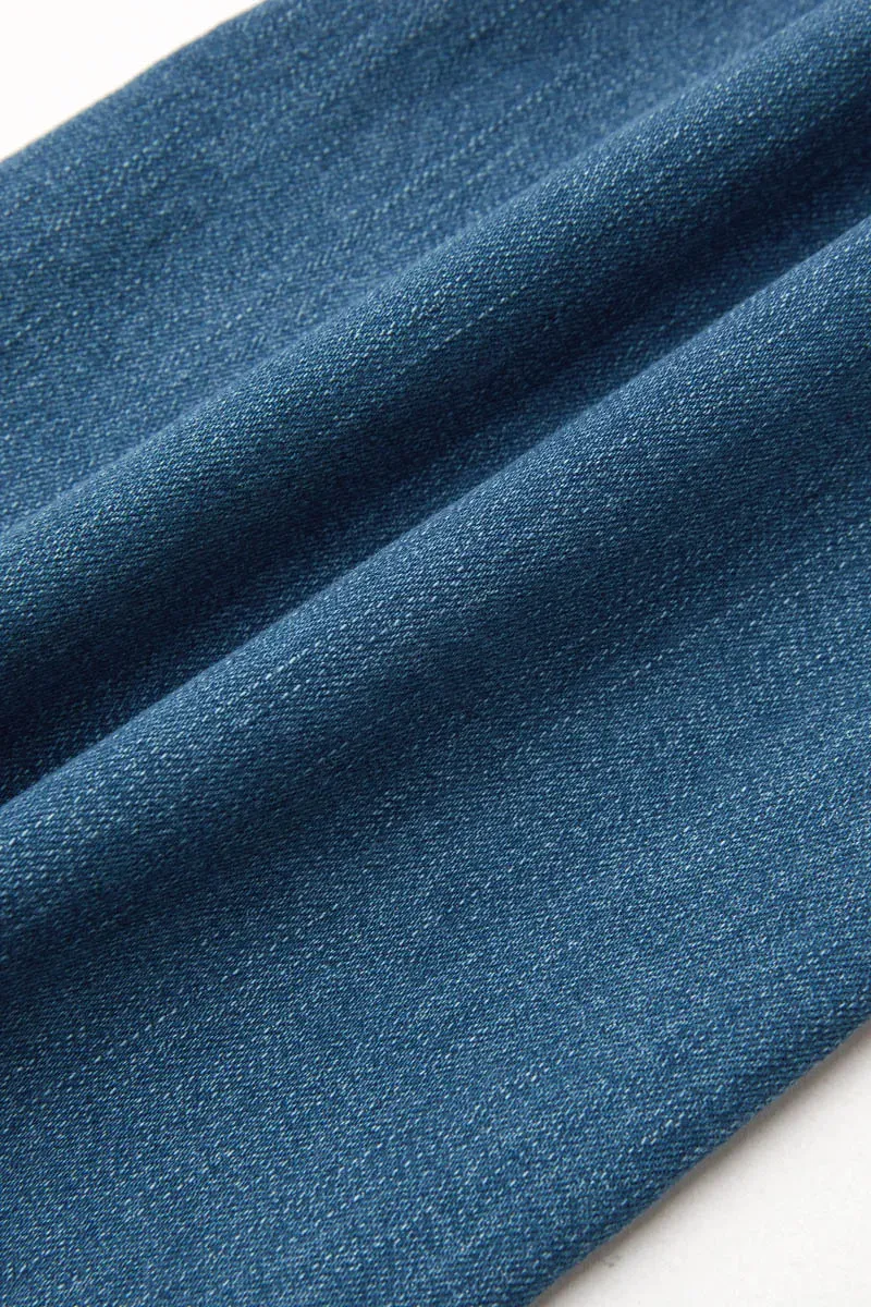 Flap Pocket Button Up Low Rise Flare Jeans