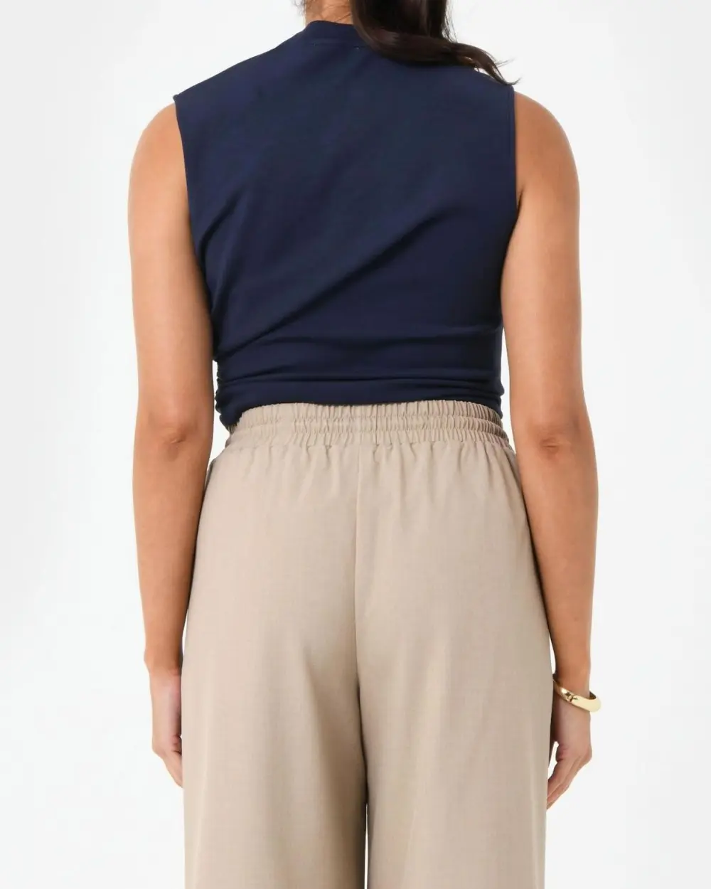 Side Ruching Details Ruched Top