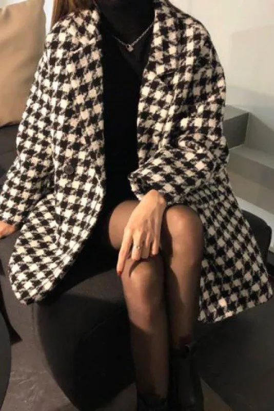 Thousand Mid Length Lapel thickening coat