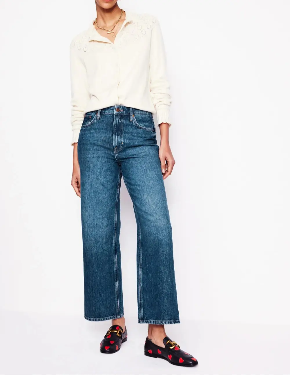 Light Blue High - Rise Wide - Leg Jeans