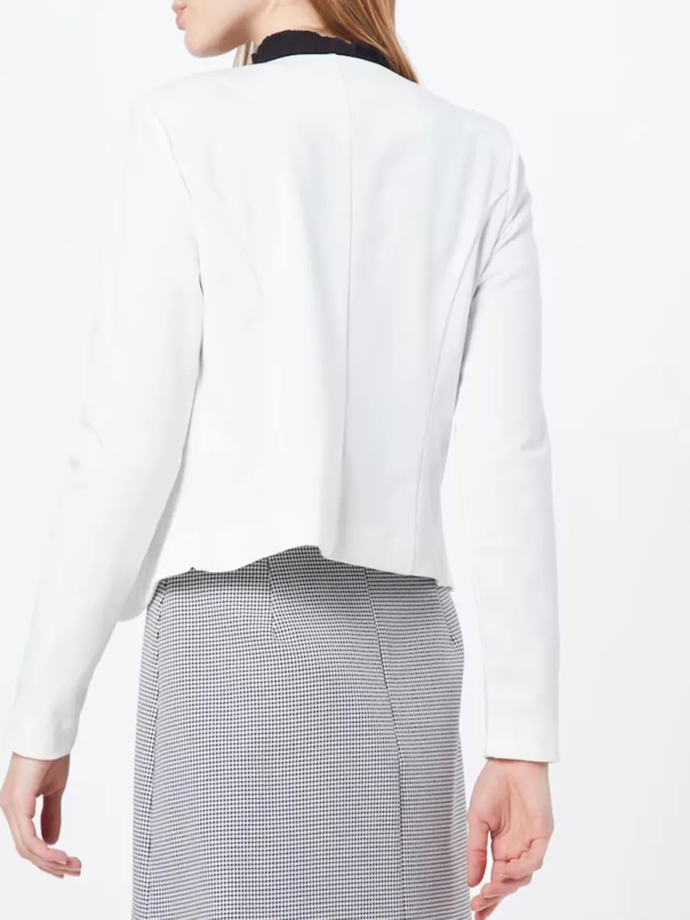 Plain Colored Collarless Blazer