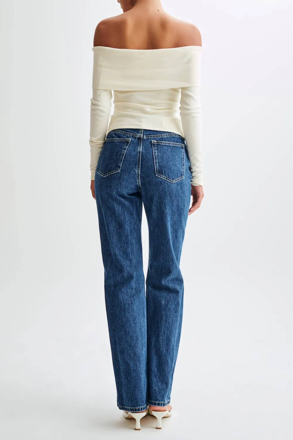 Buttoned Off Shoulder Knit Top