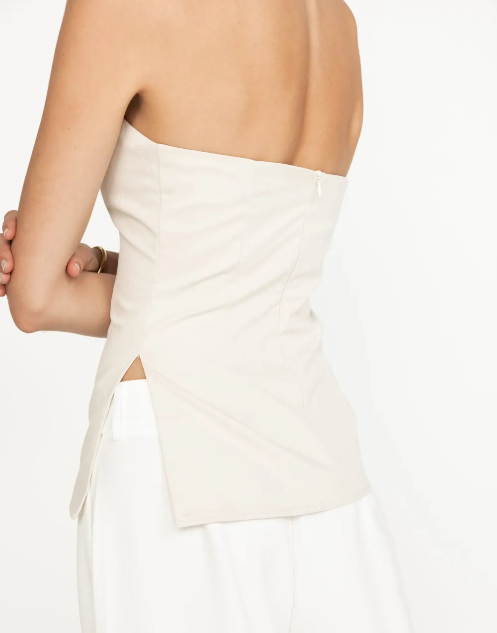 Designer Side Slit Off-Shoulder Top