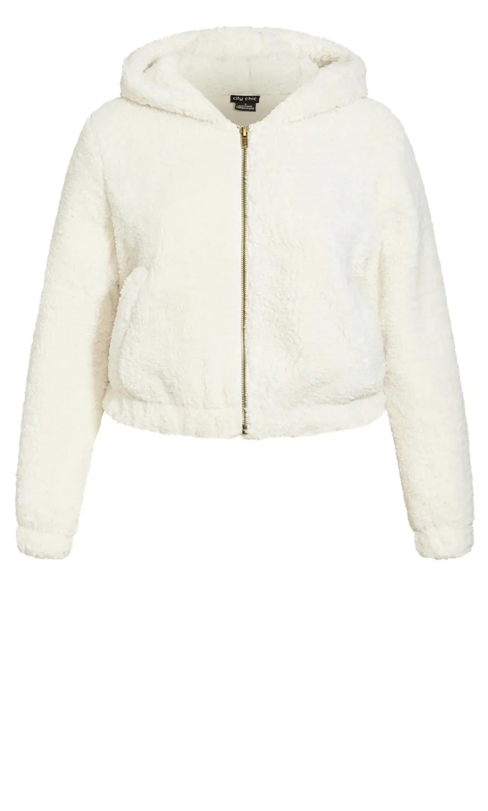 Evans Cream Fluffy Jacket