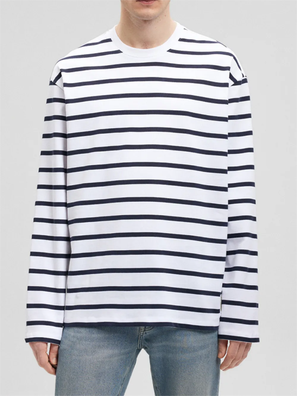 Striped Long - Sleeve Men's Shirt