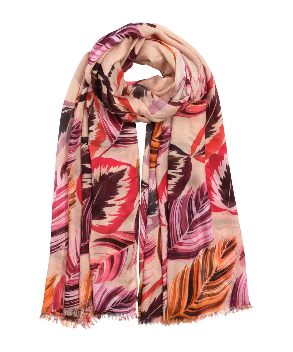 Casual Style Falling Leaves Wrap