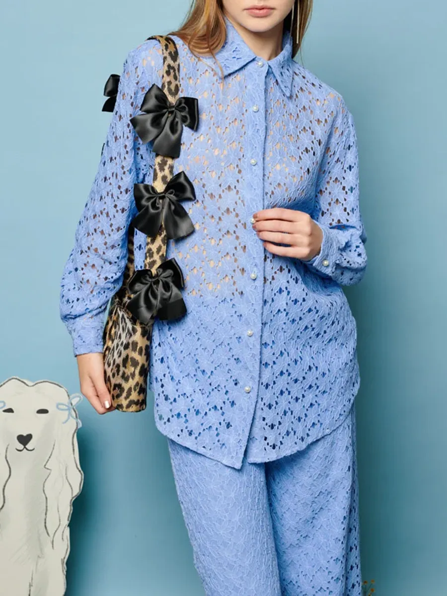 Casual Style Dressing Vibe Lace Shirt