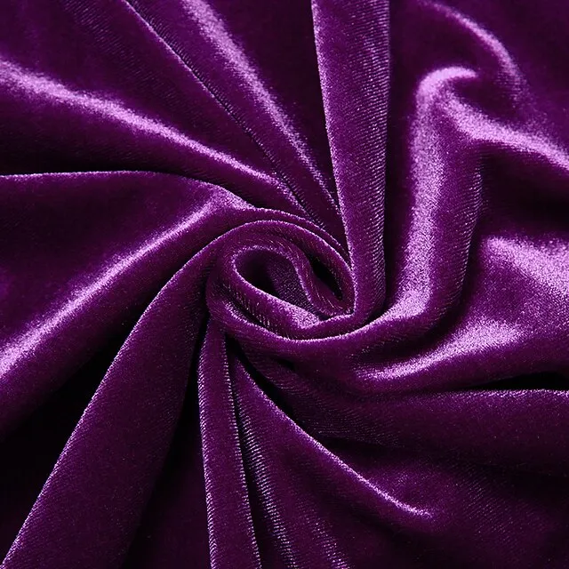 Women‘s Velvet Dress Shift Dress Caftan Dress Long Dress Maxi Dress Green Black Purple Long Sleeve Pure Color Pocket Winter Fall Spring Crew Neck Mature Winter Dress Daily Vacation 2023