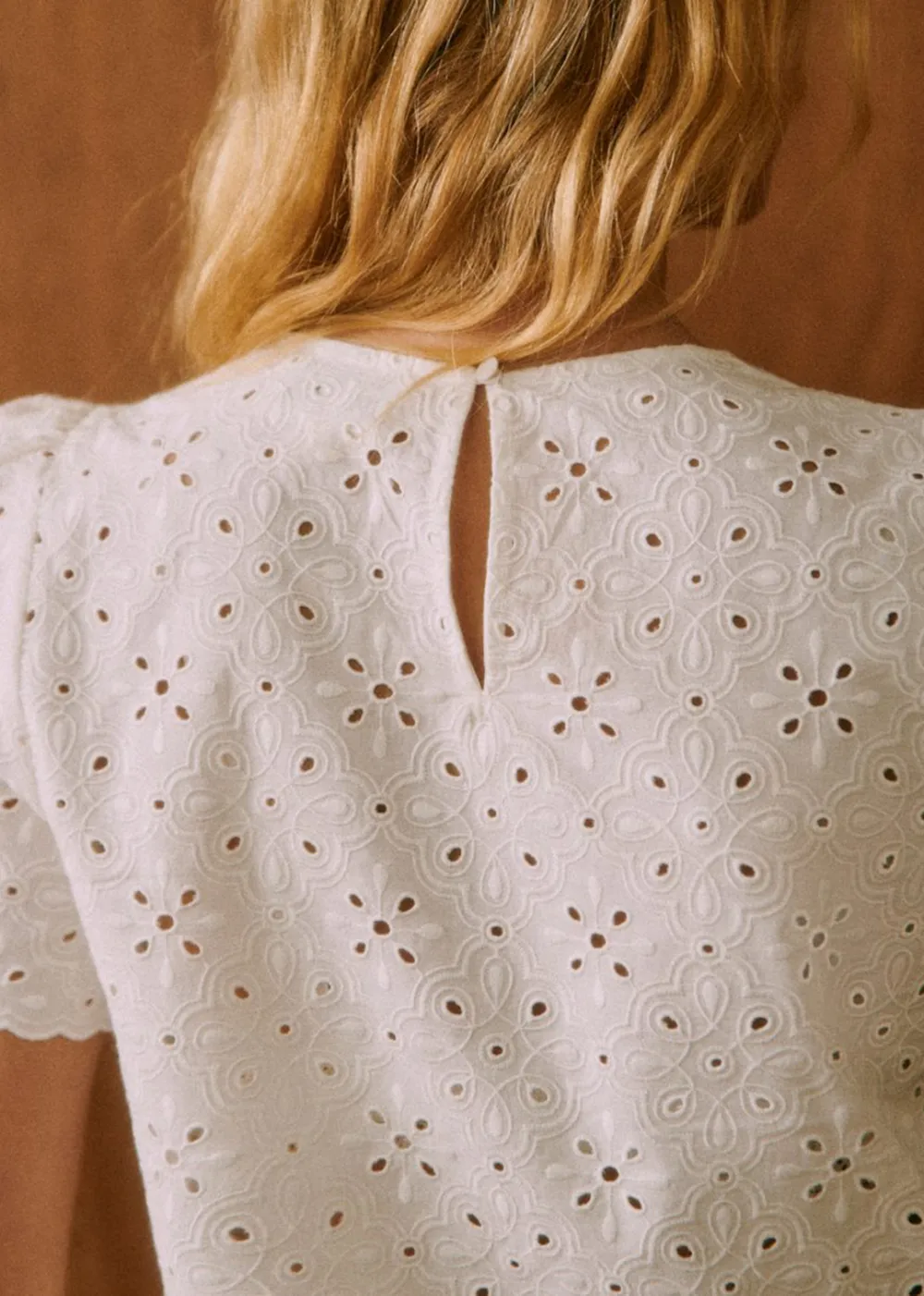 Short Sleeve Embroidered Blouse