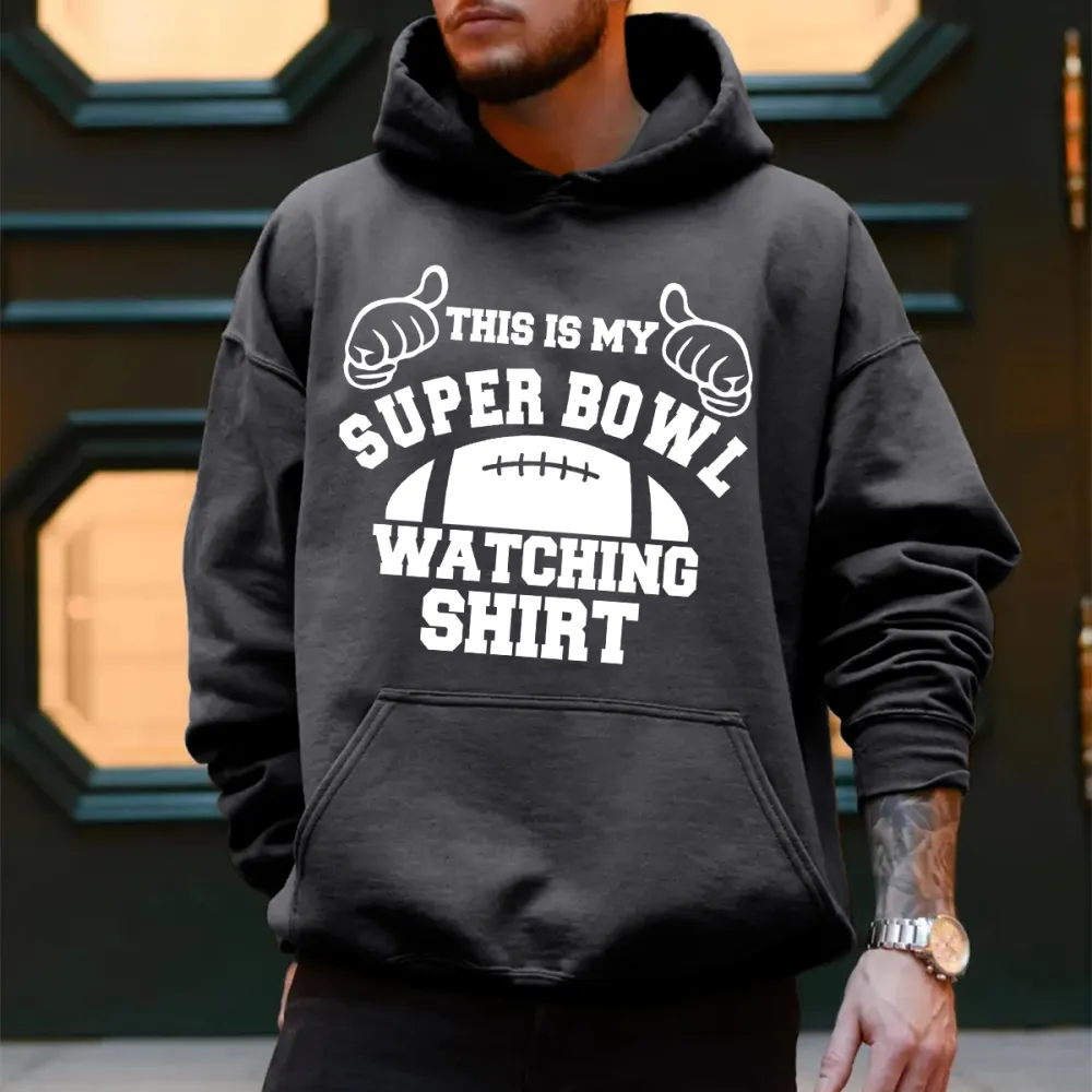 5 Women'S This Is My Super Bowl Watching Shirt Print Long Sleeved Hoodie