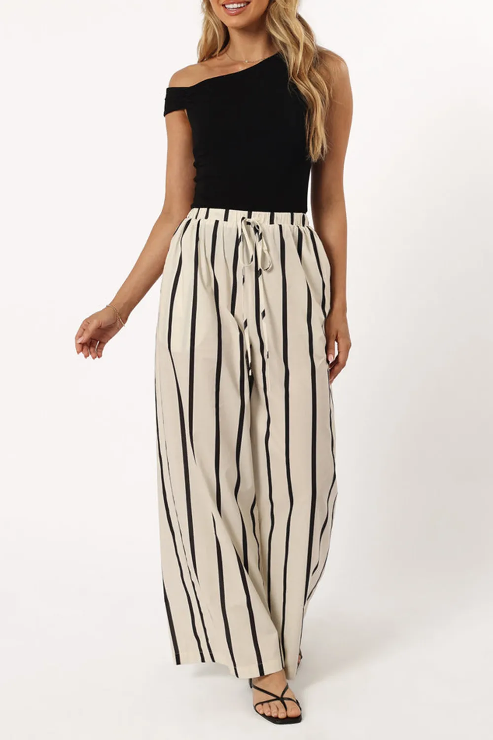 LEISURE CREAM STRIPE PANT