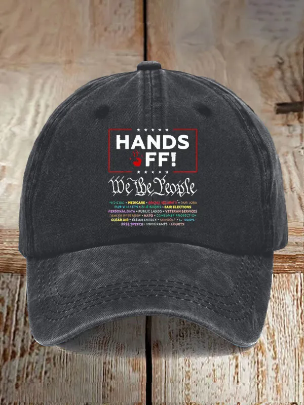 Unisex Hands Off Protest Baseball Cap