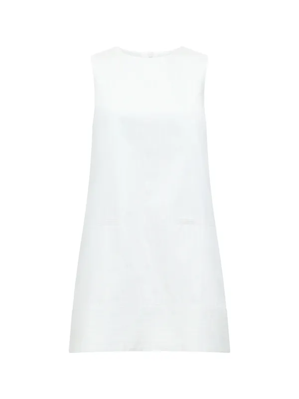 Simple Striped Round Neck Sleeveless Dress