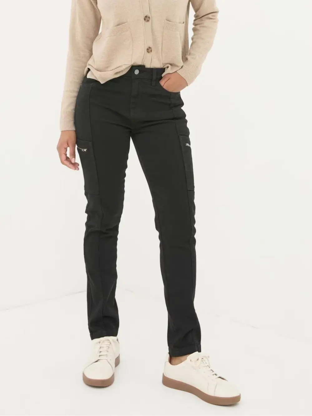Malvern Black Cargo Trousers