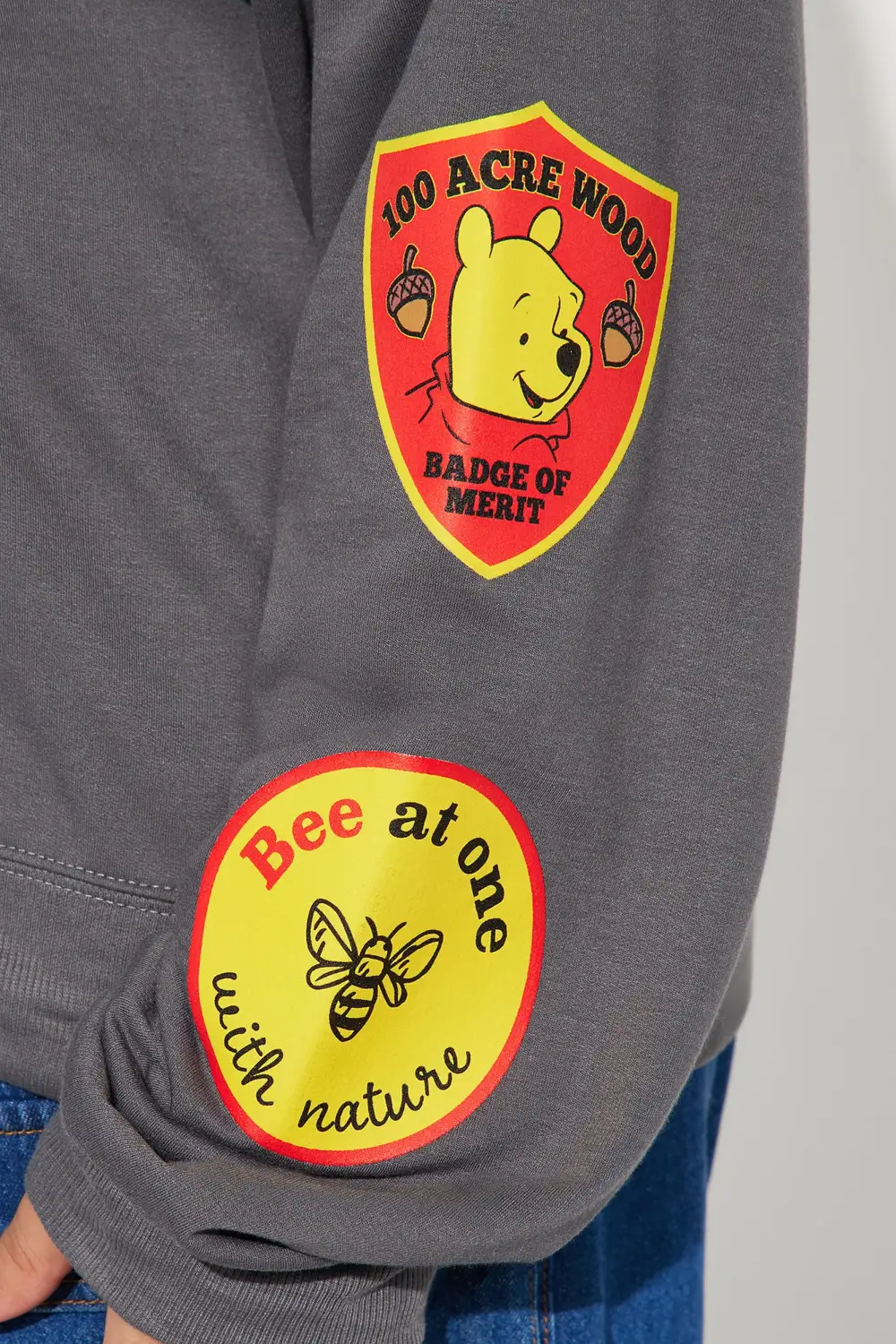 Winnie The Pooh Crew Neck Sweatshirt - Charcoal