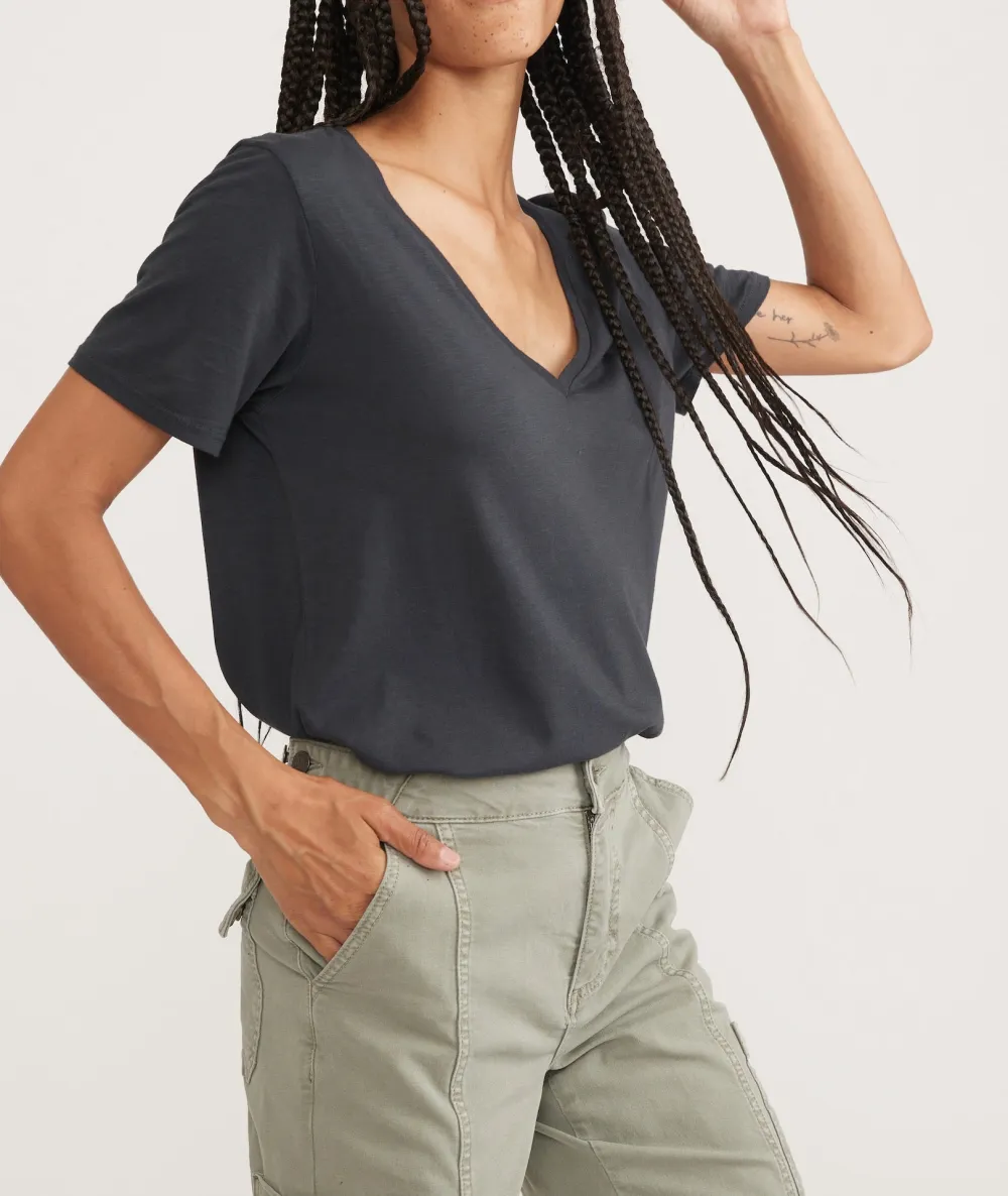 Faded Style V-Neck Comfort Tee