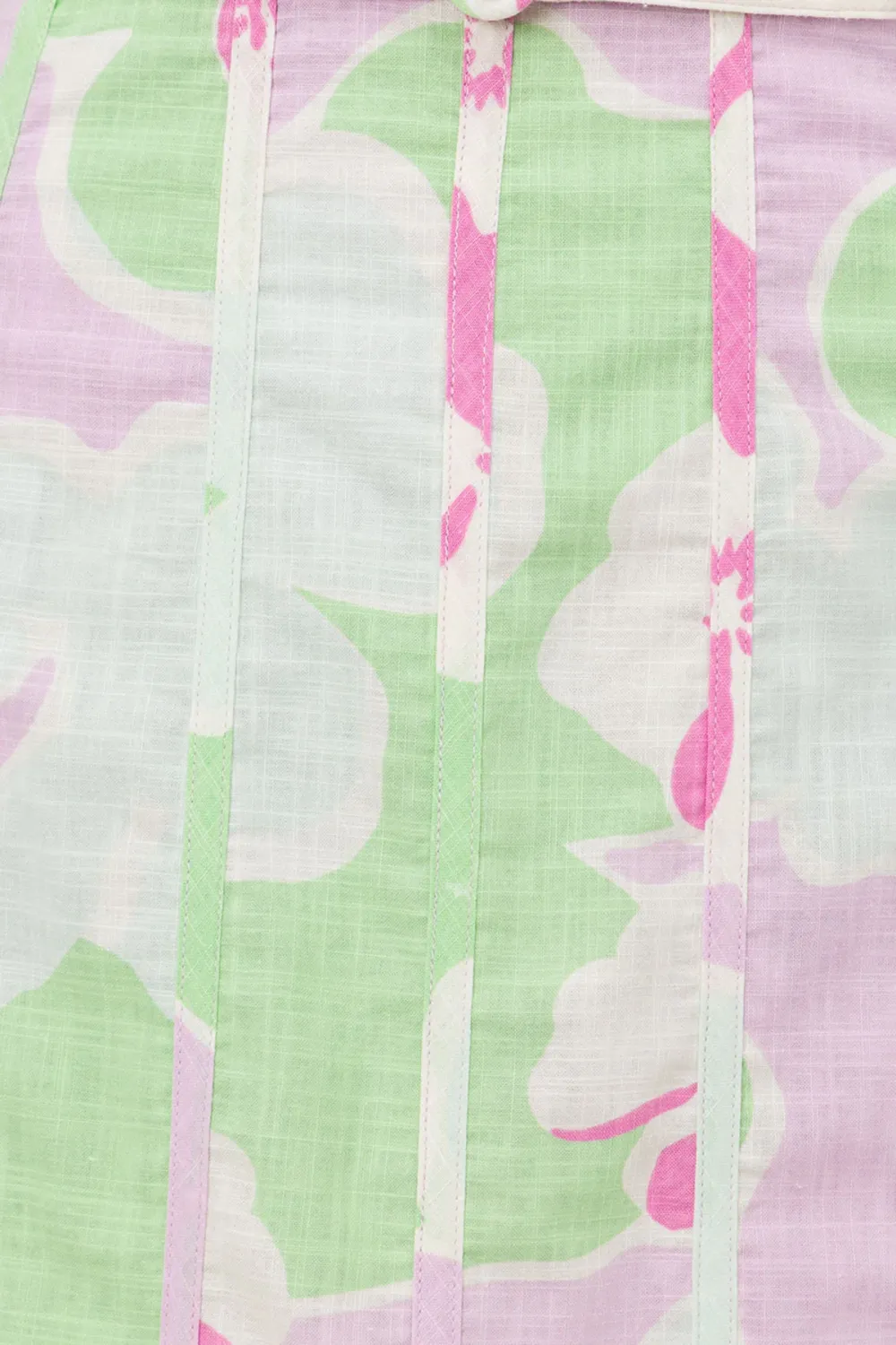 Pastel Print Square Neck Mini Dress